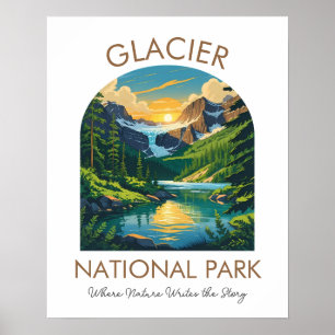 Póster Escénico del Parque Nacional Glaciar