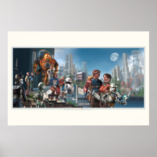 Póster Esclavos del panel de control de Doom (30x20")