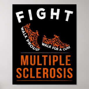 Póster Esclerosis múltiple Ms Awareness Warrior Ribbon 1