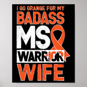 Póster Esclerosis Sra. Awareness Badass Guerrero Esposa