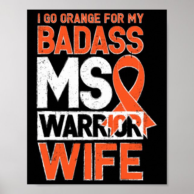 Póster Esclerosis Sra. Awareness Badass Guerrero Esposa (Frente)