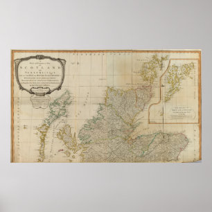 Póster Escocia al norte