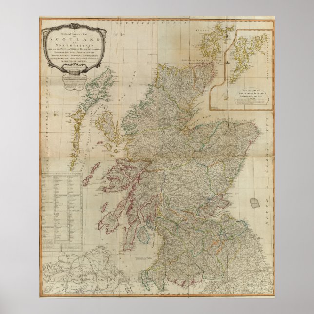 Póster Escocia compuesta 2 (Frente)