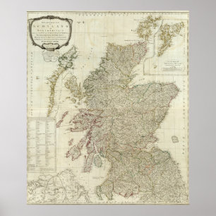 Póster Escocia compuesta o Gran Bretaña del norte