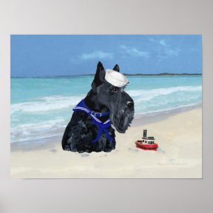 Póster Escocia en la playa