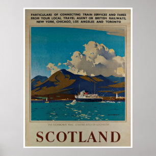 Póster Escocia Kyle del poster del viaje del vintage de