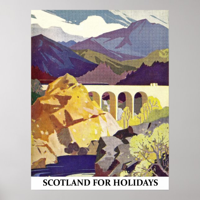 Póster Escocia para vacaciones (Frente)