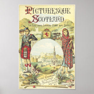 Póster Escocia pintoresca - Ilustracion de época