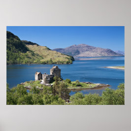 Póster Escocia - Poster del Castillo de Donan Eilean