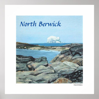 Póster Escocia Rock North Berwick por Pola.B.Alex