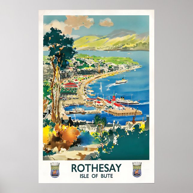 Póster Escocia Rothesay Isla de Bute (Frente)
