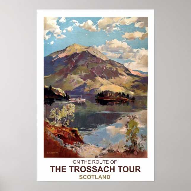 Póster Escocia, tour de Trossach (Frente)