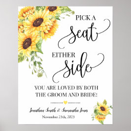Póster Escoja un asiento a cada lado de la ceremonia de b
