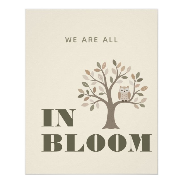 Póster Escolar Neutral de Moda | Decoración para E (Anverso)