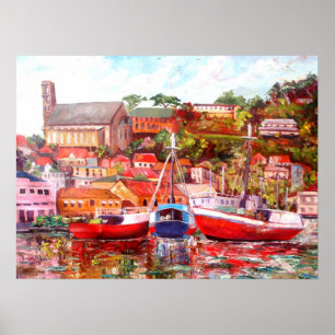 Póster Escolares en la carnicería