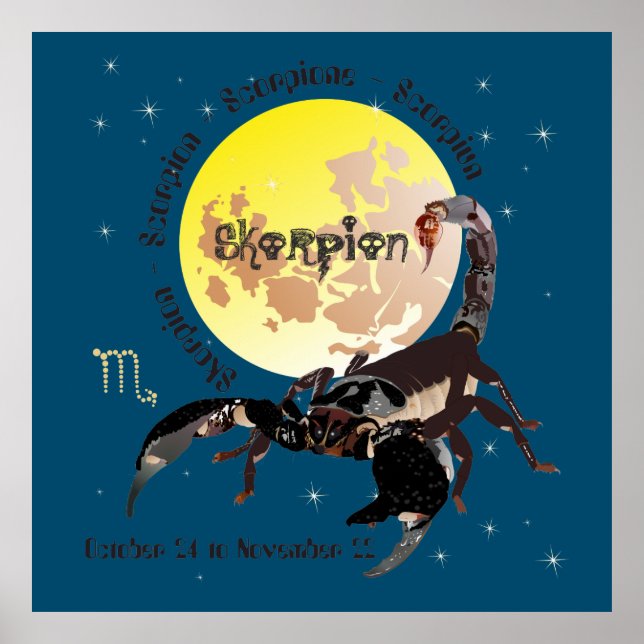 Póster Escorpio 24 de octubre a 22 de noviembre Poster (Frente)