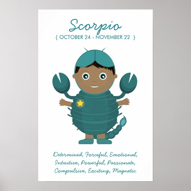 Póster Escorpio - Boy Horoscope Poster (Frente)