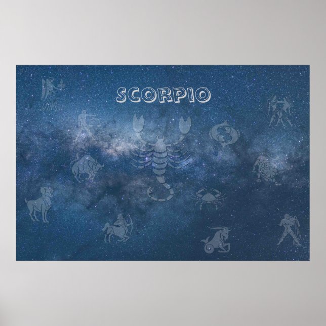 Póster Escorpio transparente (Frente)