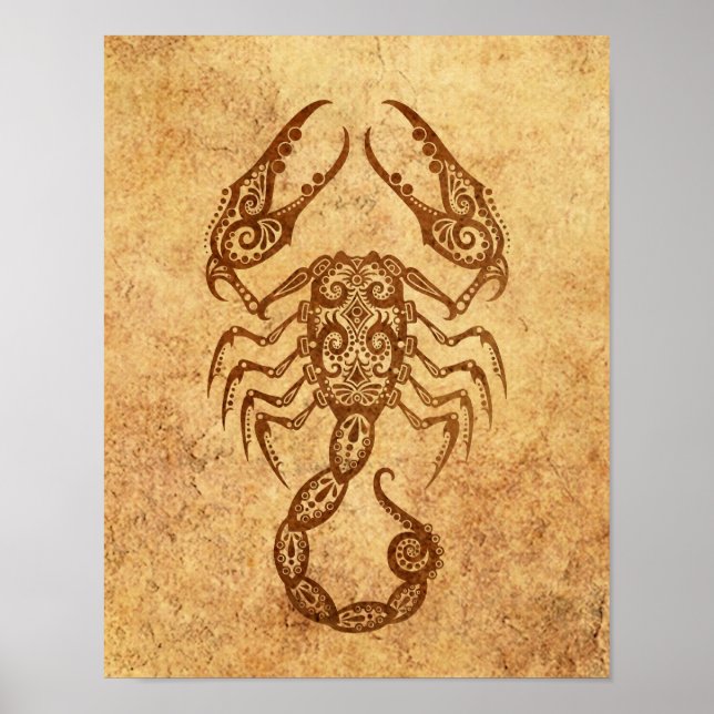 Póster Escorpio Vintage Zodiac (Frente)