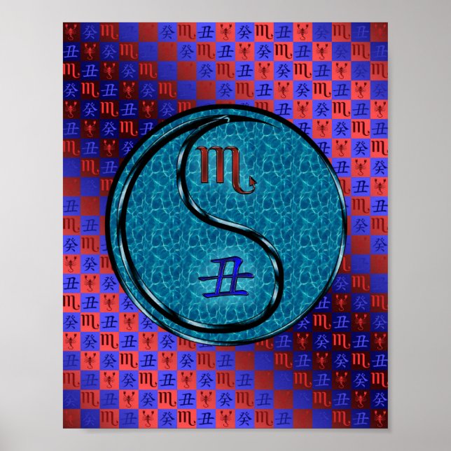 Póster Escorpio y agua (Frente)