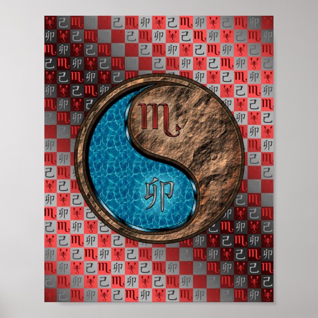 Póster Escorpio y conejo terrestre (Frente)