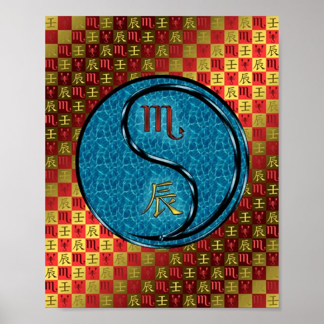 Póster Escorpio y dragón de agua (Frente)