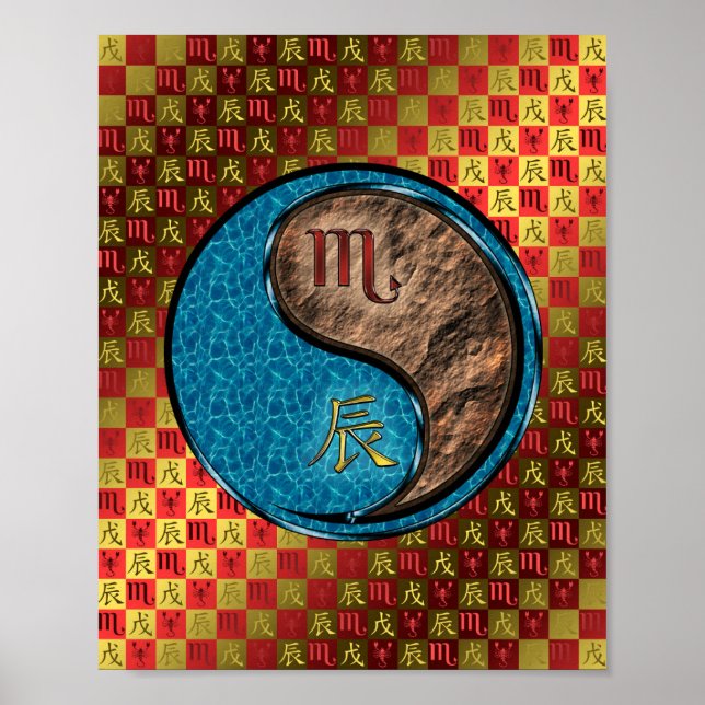 Póster Escorpio y dragón de la tierra (Frente)
