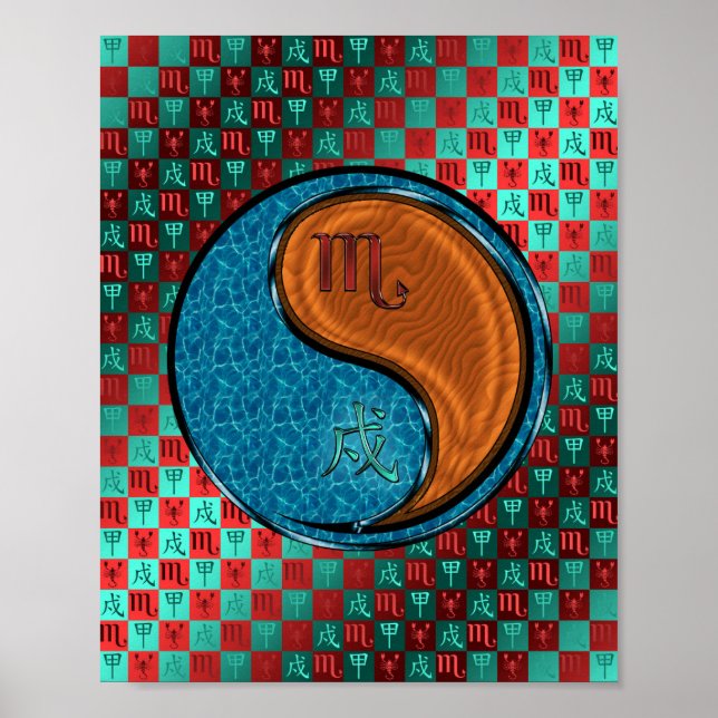 Póster Escorpio y perro de la madera (Frente)