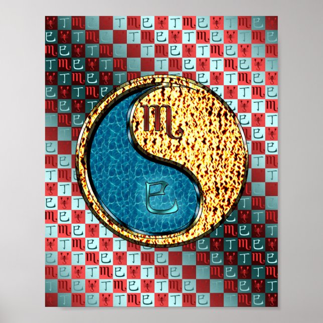 Póster Escorpio y serpiente de fuego (Frente)