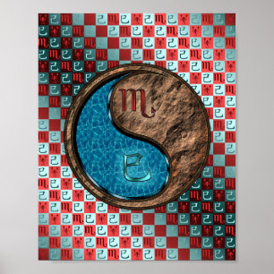 Póster Escorpio y serpiente de la Tierra