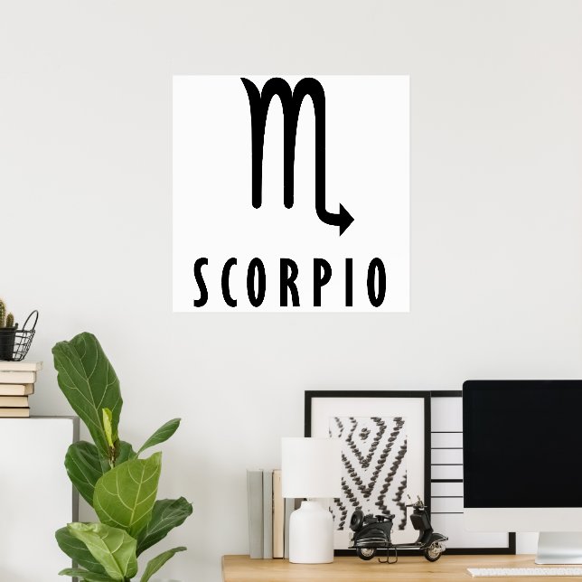 Póster Escorpio zodiaco (Oficina en casa)