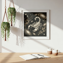 Póster Escorpio Zodíaco Celeste Astrología