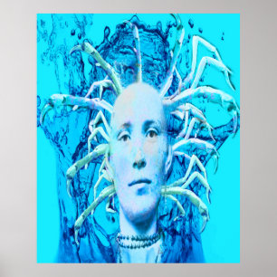 Póster Escorpión azul