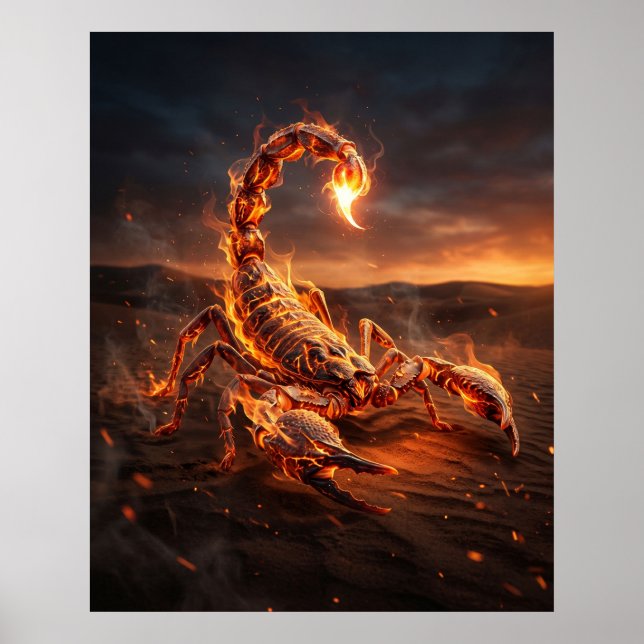 Póster Escorpión de Fuego Arenas Ardientes (Frente)
