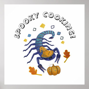 Póster escorpión de Halloween