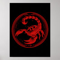 Escorpión Rojo Astrología Signo Zodiacal Escorpio