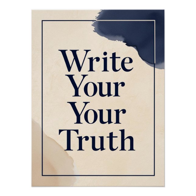 Póster Escriba su verdad, opción 3 (Anverso)