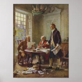 Póster Escribiendo la Declaración de Independencia