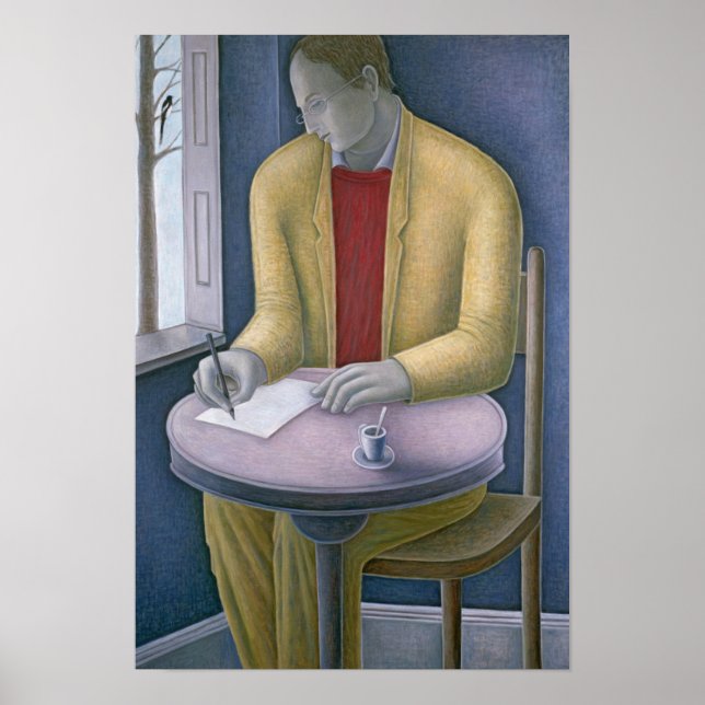 Póster Escribiendo por hombre en 2004 (Frente)