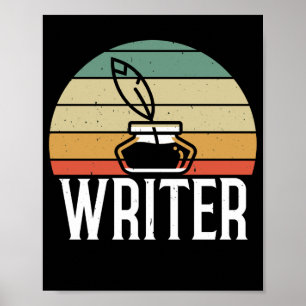 Póster Escribiendo un escritor de libros publicado
