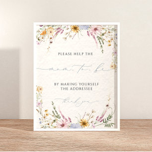 Póster Escribir la dirección de Baby Shower en el envolto