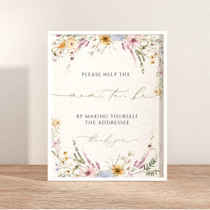 Póster Escribir la dirección de Baby Shower en el envolto