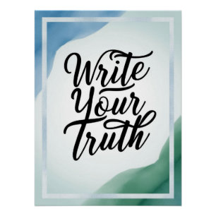 Póster Escribir su verdad, opción 2