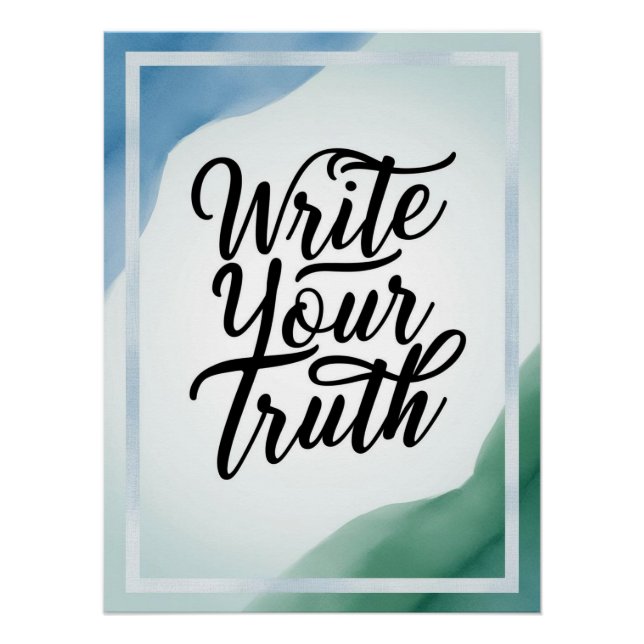Póster Escribir su verdad, opción 2 (Anverso)