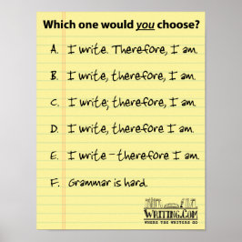 Póster Escribo... ¿Por lo tanto?
