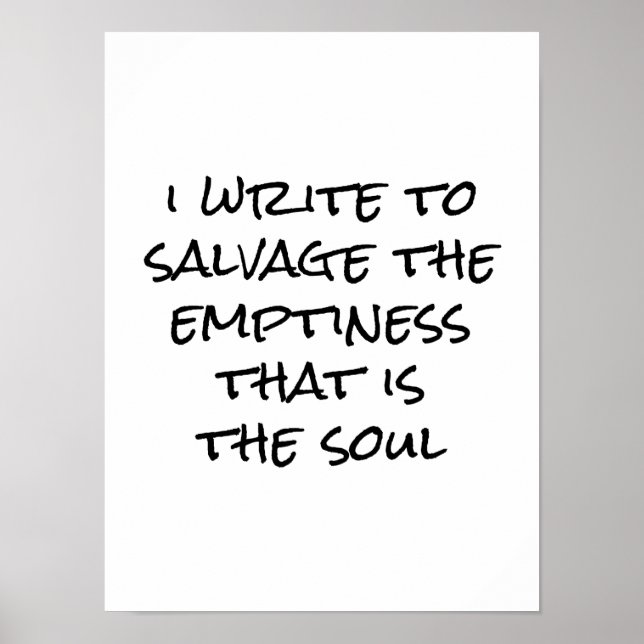 Póster Escribo Poster (Frente)