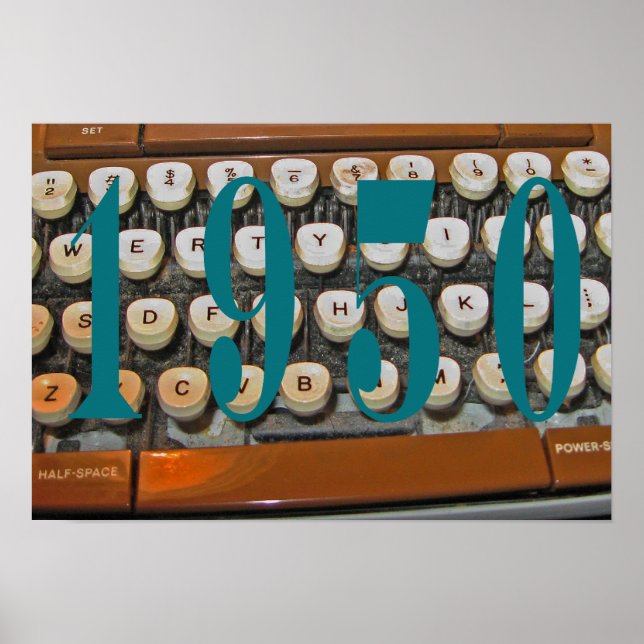 Póster Escritora antigua de los años 1950 Poster de 19"x1 (Frente)