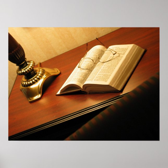 Póster Escritorio con una Biblia (Frente)