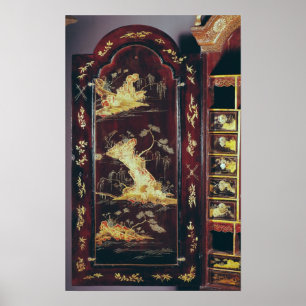Póster Escritorio decorado con lacado chino