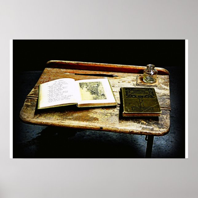 Póster Escritorio vintage - Escritorio estudiantil (Frente)